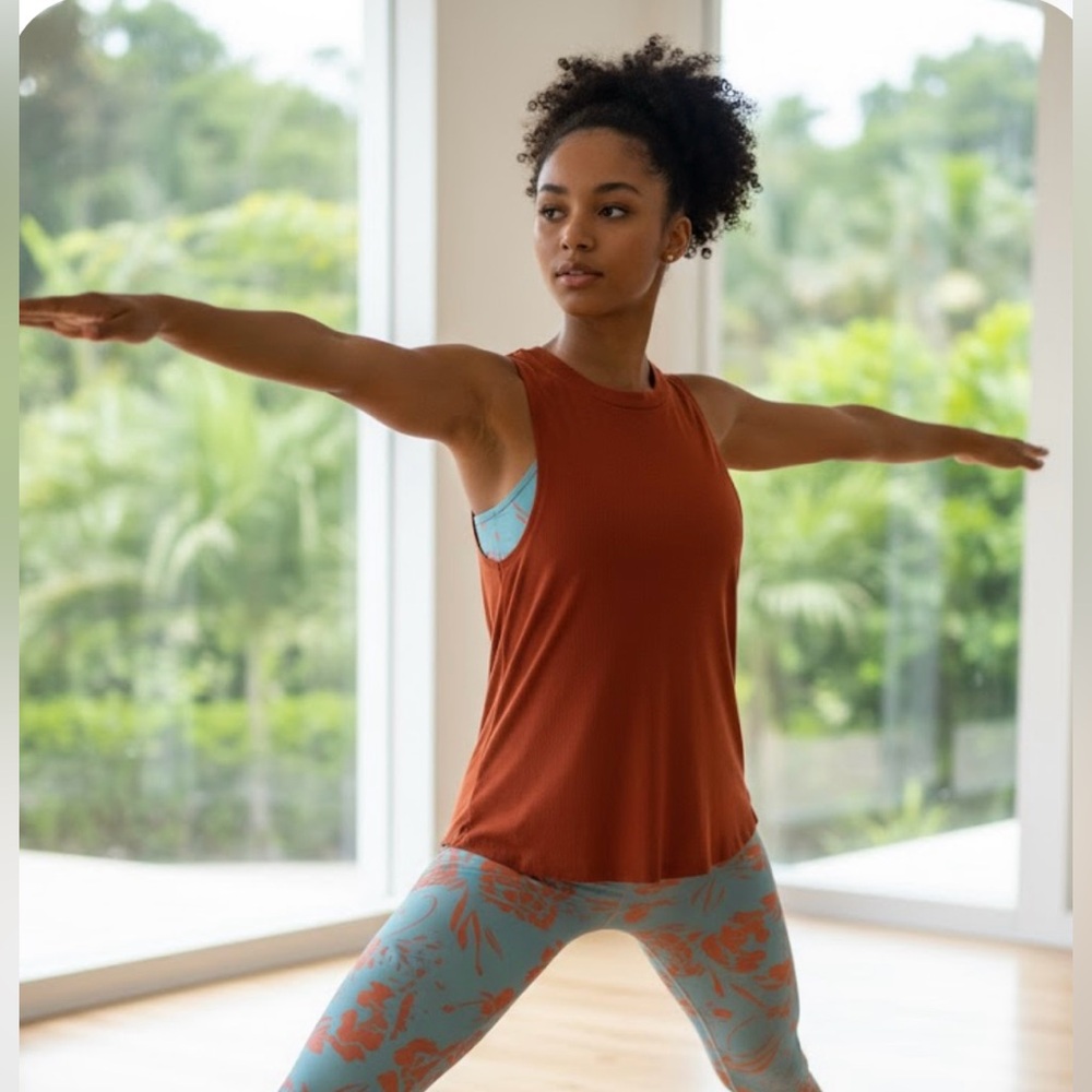 ALO Rust Orange Yoga Top
